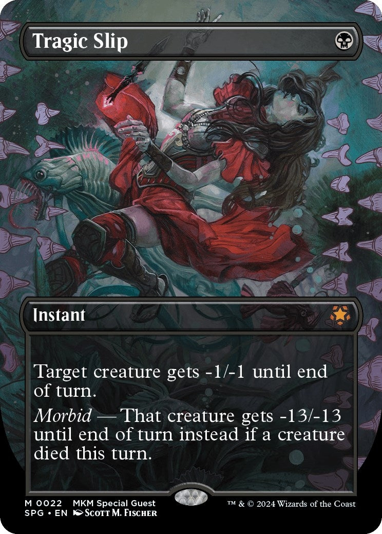 Image for Tragic Slip (Borderless) (22) (SPG) - Magic: The Gathering