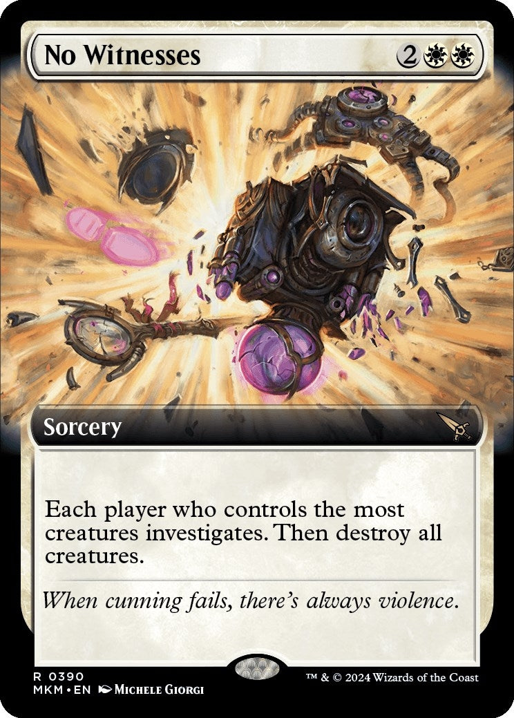 Image for No Witnesses (Extended Art) (390) (MKM) - Magic: The Gathering
