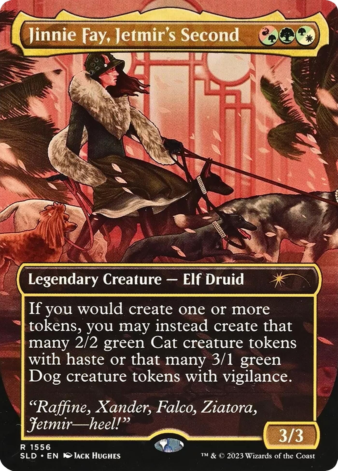 Image for Jinnie Fay, Jetmir's Second (Display Commander) - Thick Stock (1556) (SLD) - Magic: The Gathering