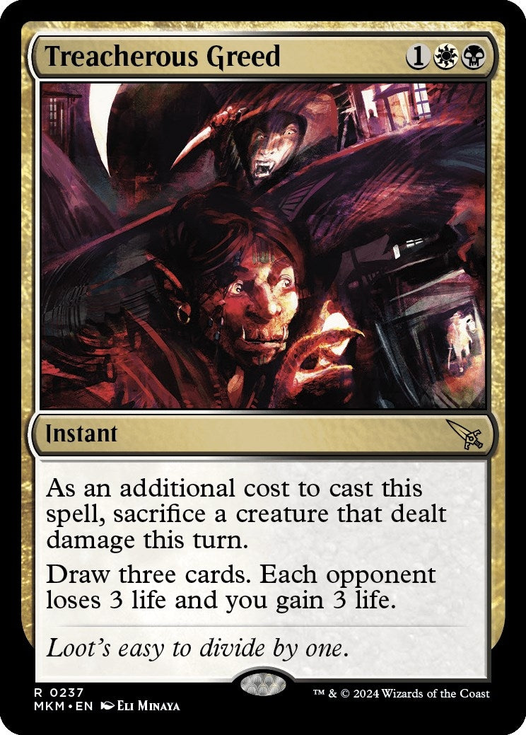 Image for Treacherous Greed (237) (MKM) - Magic: The Gathering