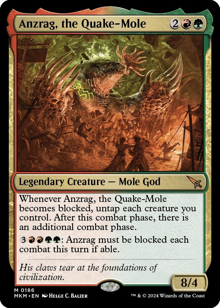 Image for Anzrag, the Quake-Mole (186) (MKM) - Magic: The Gathering