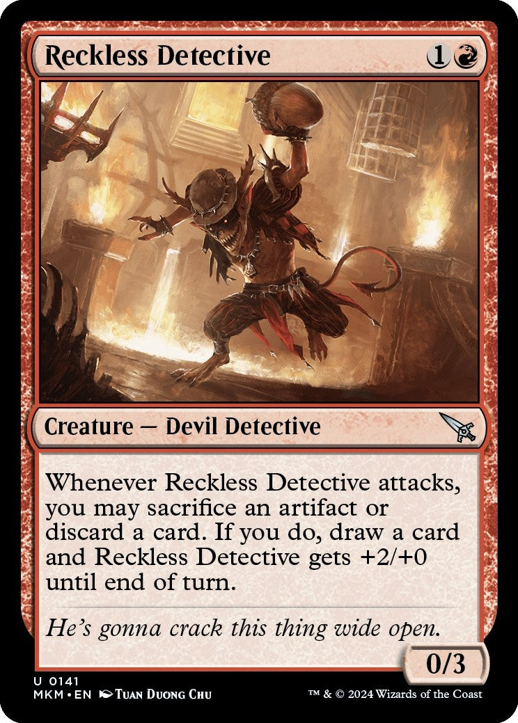 Image for Reckless Detective (141) (MKM) - Magic: The Gathering