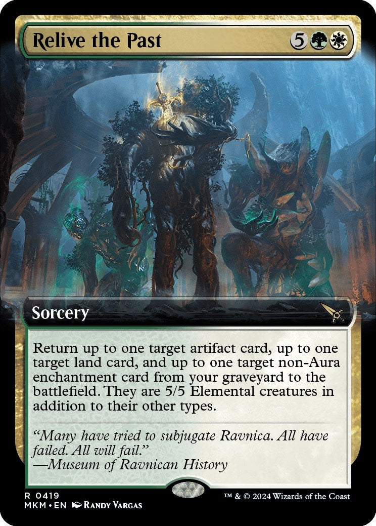 Image for Relive the Past (Extended Art) (419) (MKM) - Magic: The Gathering