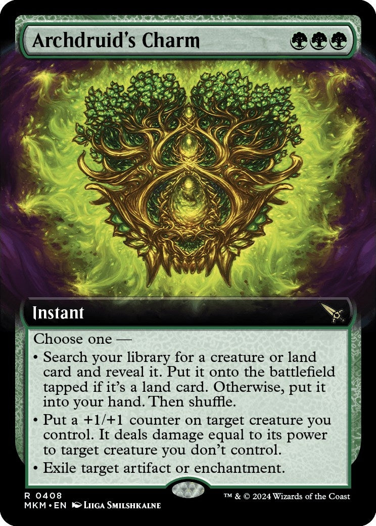 Image for Archdruid's Charm (Extended Art) (408) (MKM) - Magic: The Gathering