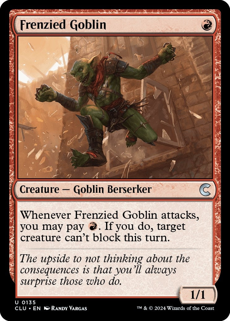 Image for Frenzied Goblin (135) (CLU) - Magic: The Gathering