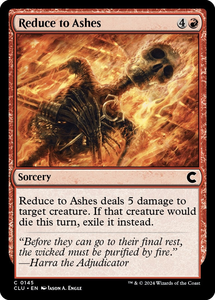 Image for Reduce to Ashes (145) (CLU) - Magic: The Gathering