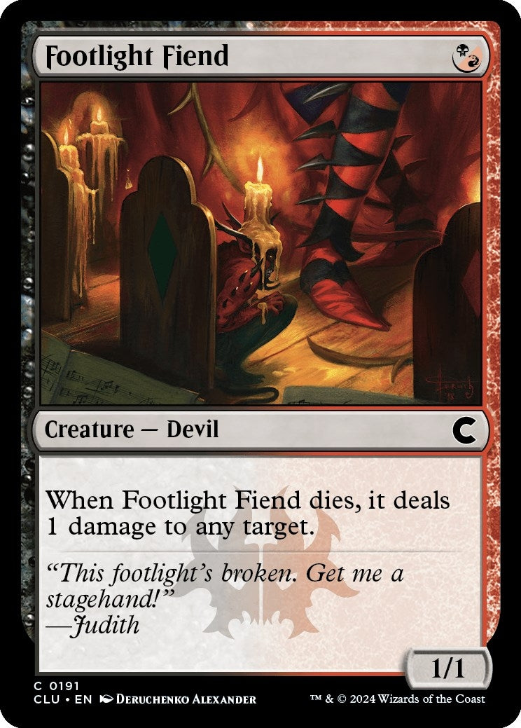 Image for Footlight Fiend (191) (CLU) - Magic: The Gathering