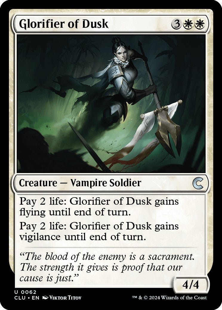 Image for Glorifier of Dusk (62) (CLU) - Magic: The Gathering