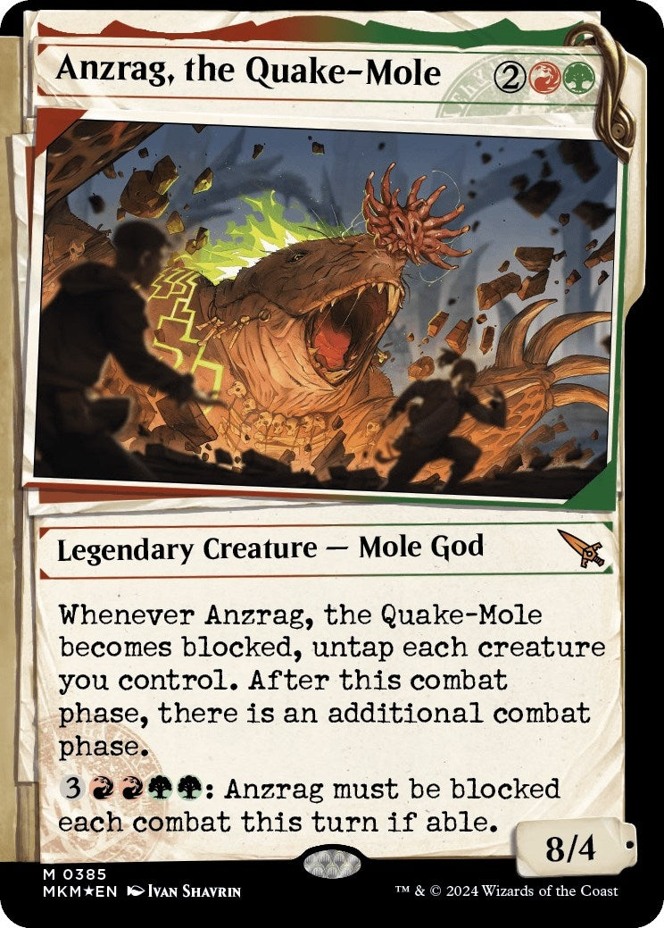 Image for Anzrag, the Quake-Mole (Showcase) (Invisible Ink) (385) (MKM) - Magic: The Gathering