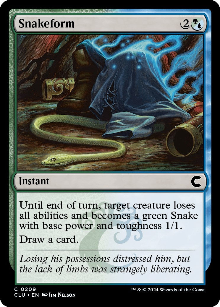 Image for Snakeform (209) (CLU) - Magic: The Gathering
