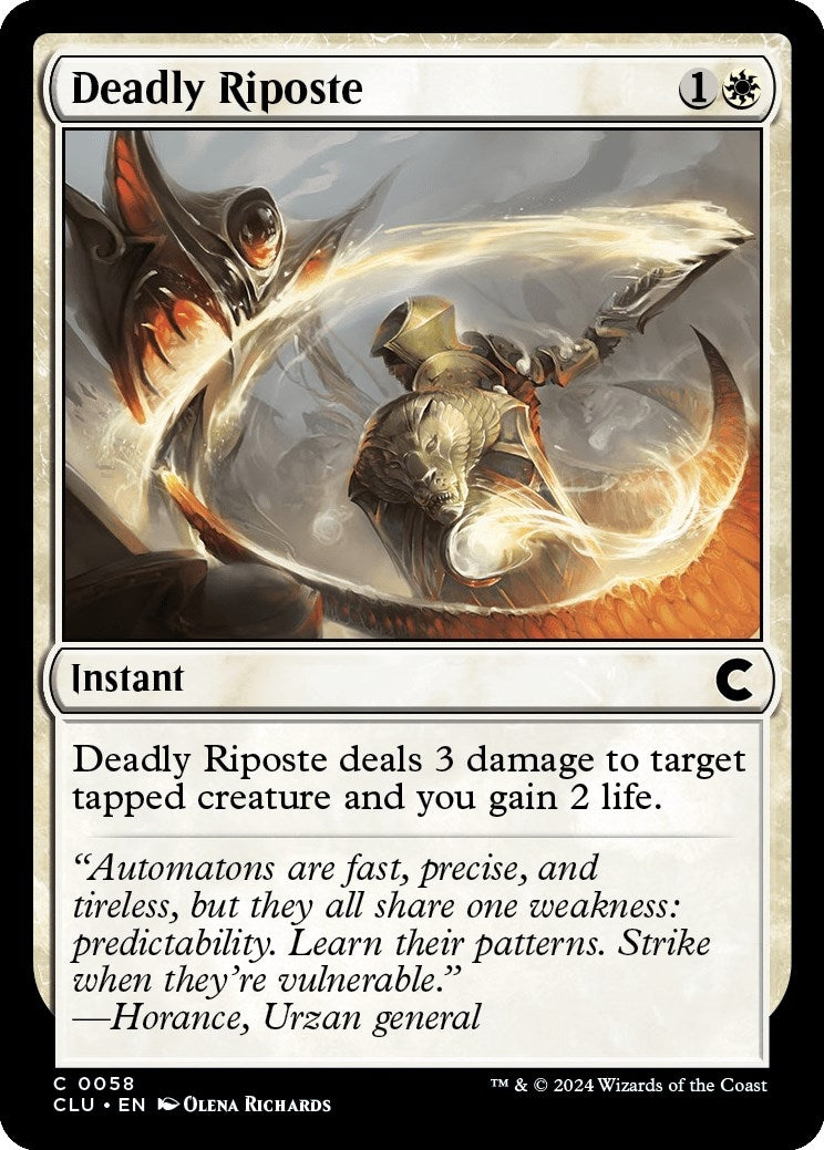 Image for Deadly Riposte (58) (CLU) - Magic: The Gathering