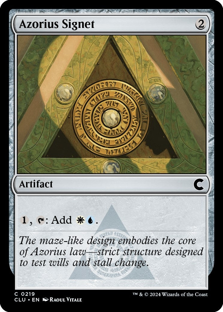 Image for Azorius Signet (219) (CLU) - Magic: The Gathering