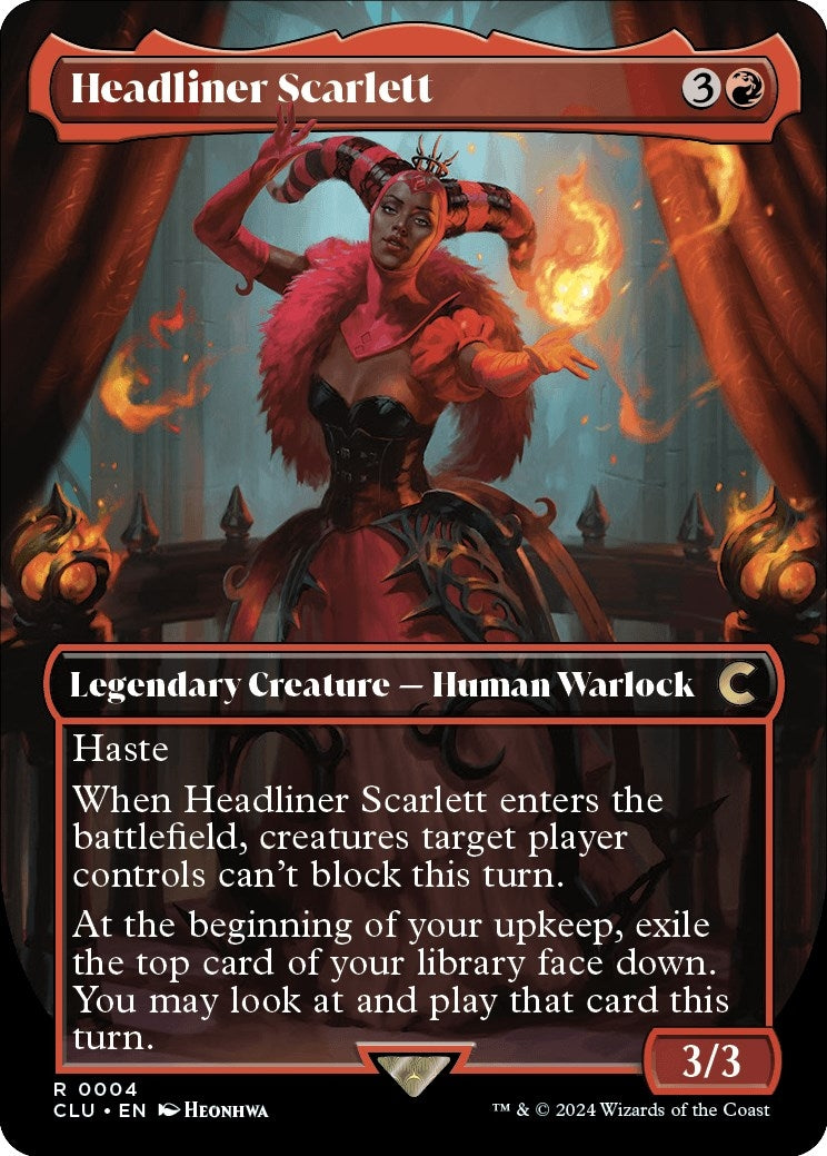 Image for Headliner Scarlett (Borderless) (4) (CLU) - Magic: The Gathering