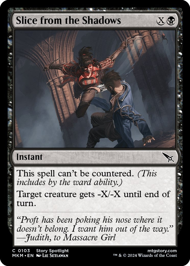 Image for Slice from the Shadows (103) (MKM) - Magic: The Gathering