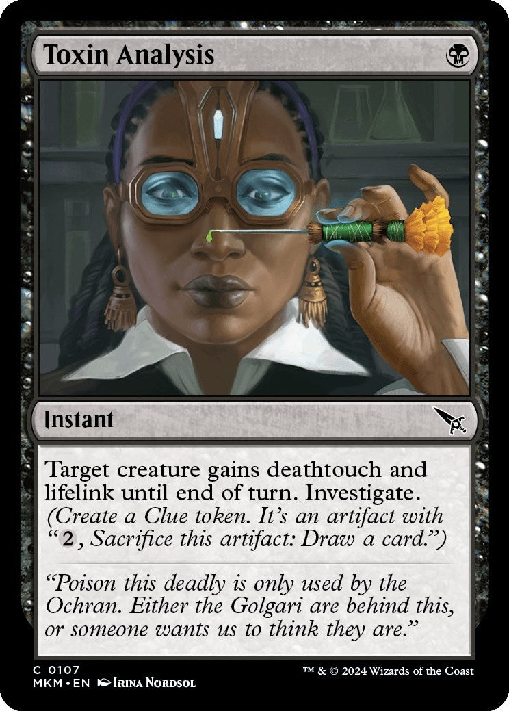 Image for Toxin Analysis (107) (MKM) - Magic: The Gathering