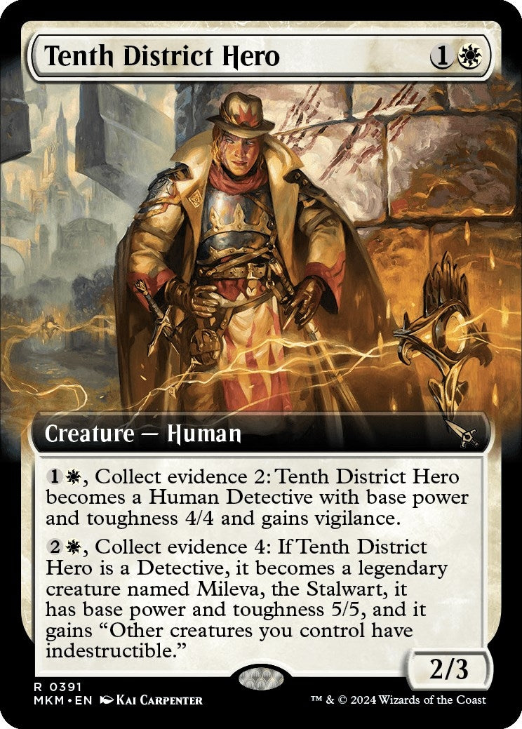 Image for Tenth District Hero (Extended Art) (391) (MKM) - Magic: The Gathering