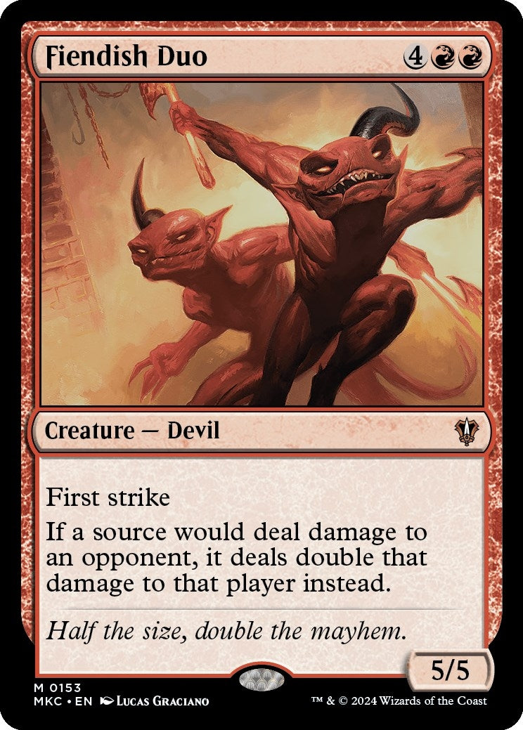 Image for Fiendish Duo (153) (MKC) - Magic: The Gathering