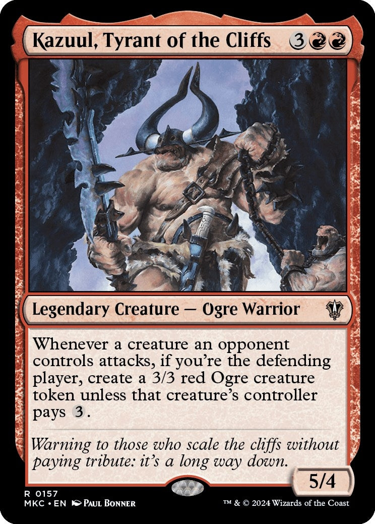 Image for Kazuul, Tyrant of the Cliffs (157) (MKC) - Magic: The Gathering
