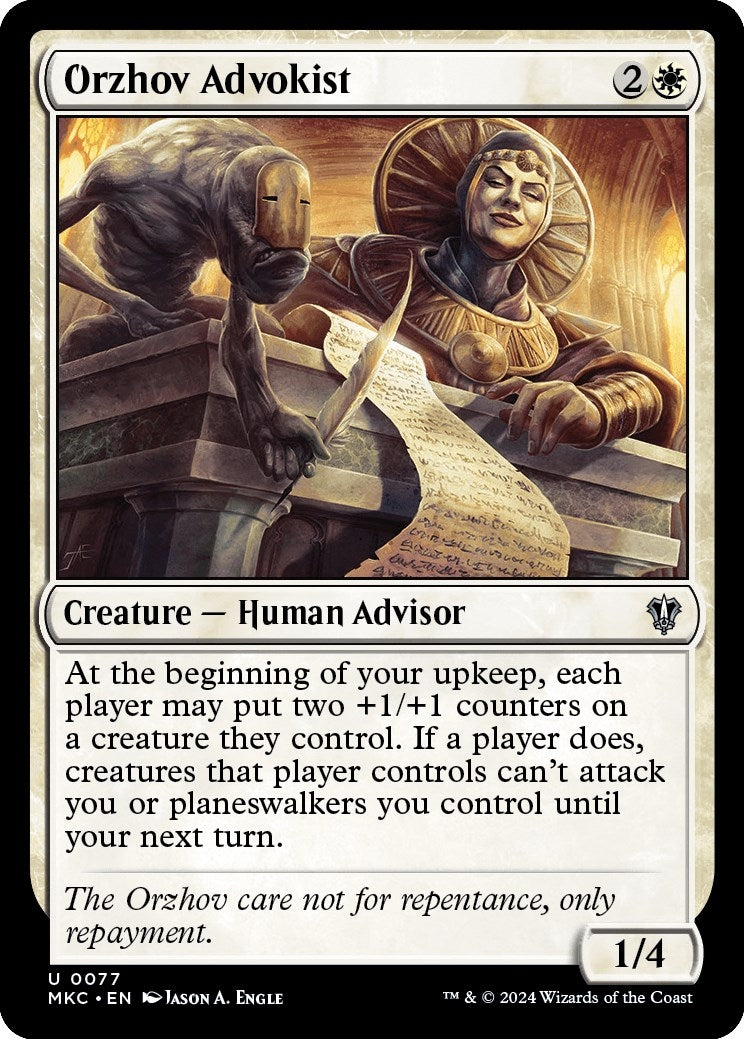 Image for Orzhov Advokist (77) (MKC) - Magic: The Gathering