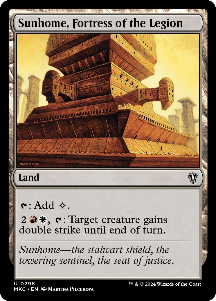 Image for Sunhome, Fortress of the Legion (298) (MKC) - Magic: The Gathering