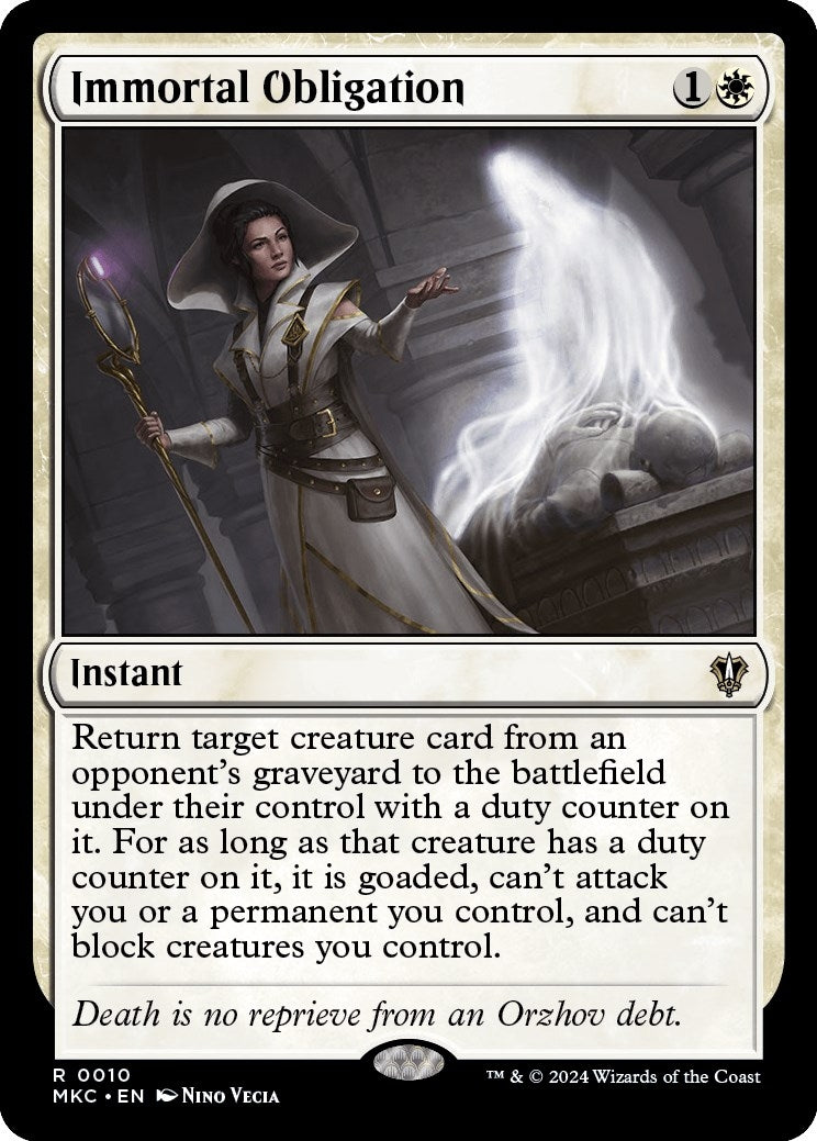Image for Immortal Obligation (10) (MKC) - Magic: The Gathering