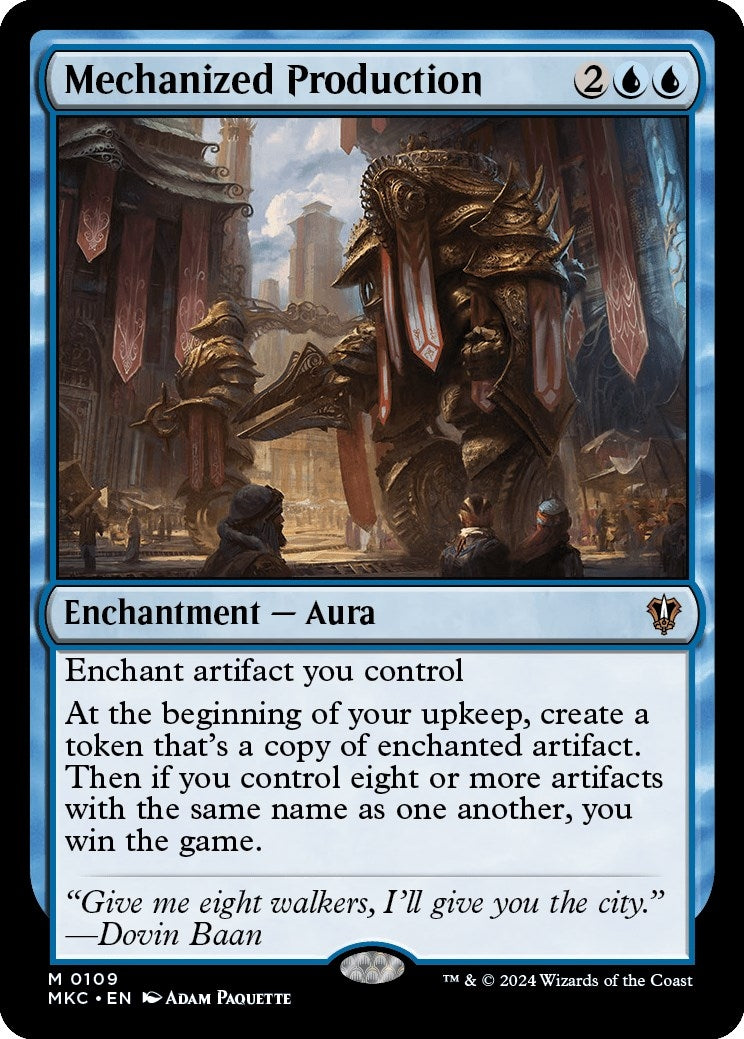 Image for Mechanized Production (109) (MKC) - Magic: The Gathering