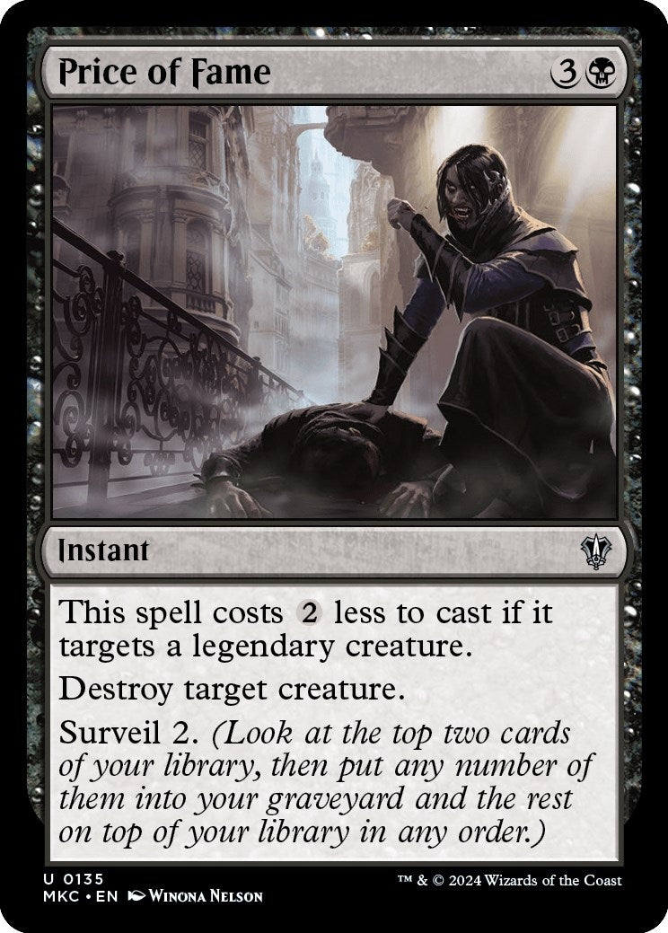 Image for Price of Fame (135) (MKC) - Magic: The Gathering