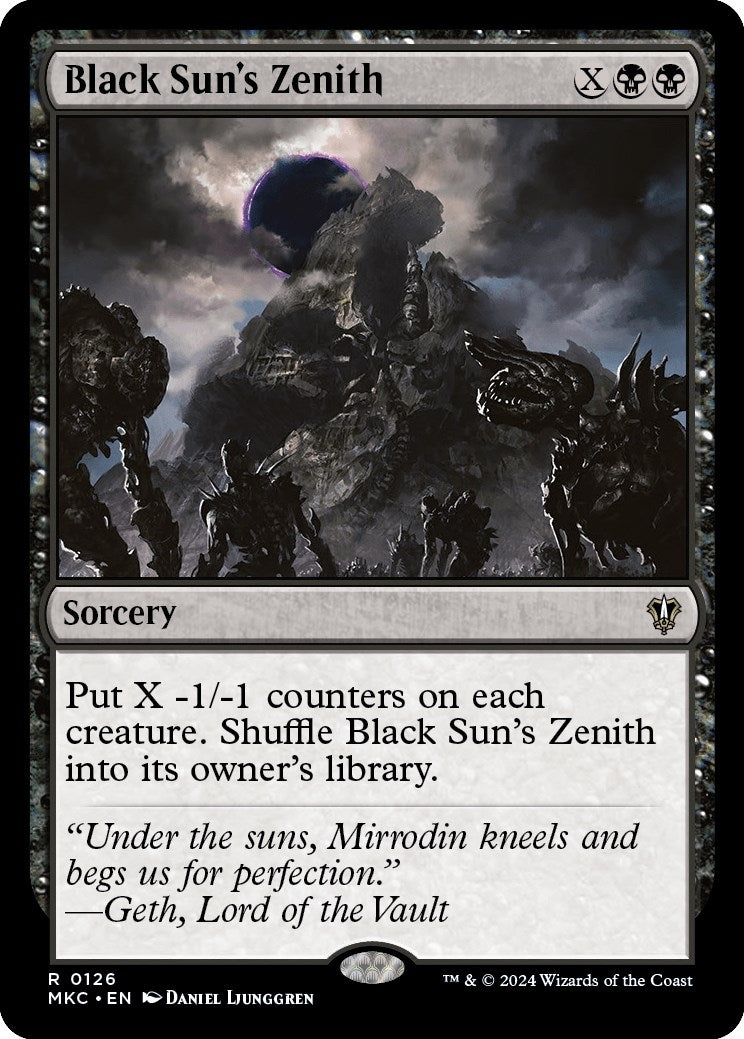 Image for Black Sun's Zenith (126) (MKC) - Magic: The Gathering