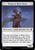 Image for Vizier of Many Faces // Zombie Double-Sided Token (5 // 11) (MKC) - Magic: The Gathering