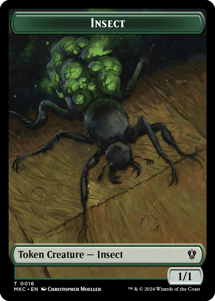 Image for Insect (0016) // Manifest Double-Sided Token (16 // 29) (MKC) - Magic: The Gathering