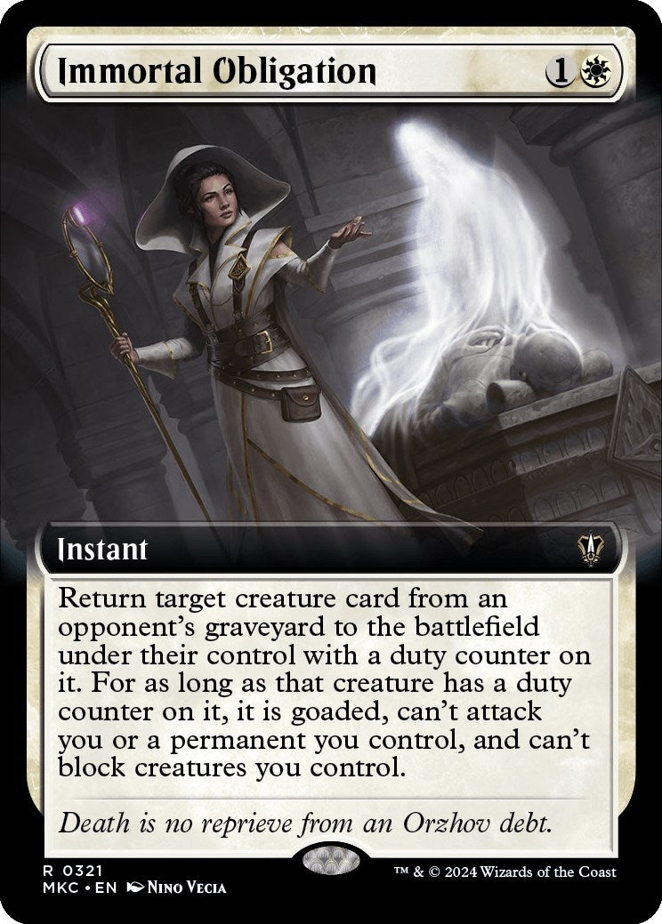 Image for Immortal Obligation (Extended Art) (321) (MKC) - Magic: The Gathering