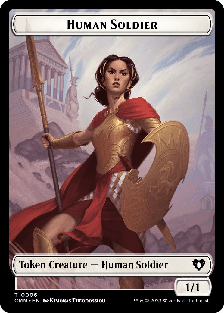 Image for Human Soldier // Elemental (0025) Double-Sided Token (6 // 25) (CMM) - Magic: The Gathering