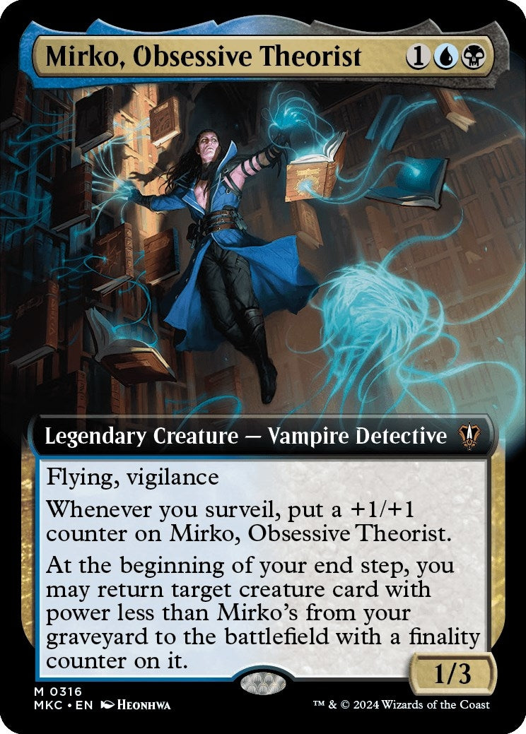 Image for Mirko, Obsessive Theorist (Extended Art) (316) (MKC) - Magic: The Gathering