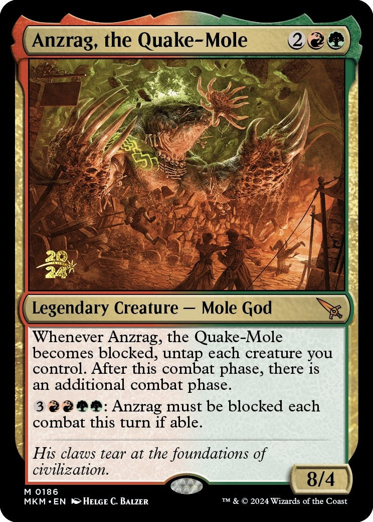 Image for Anzrag, the Quake-Mole (186) (PRE) - Magic: The Gathering