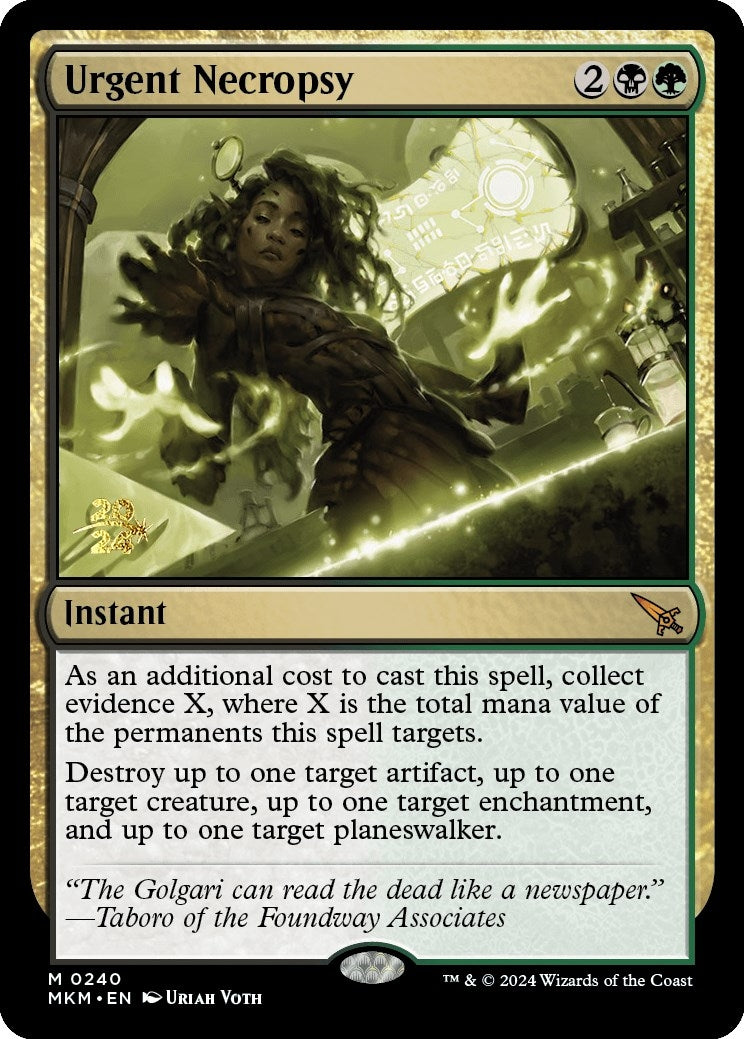 Image for Urgent Necropsy (240) (PRE) - Magic: The Gathering