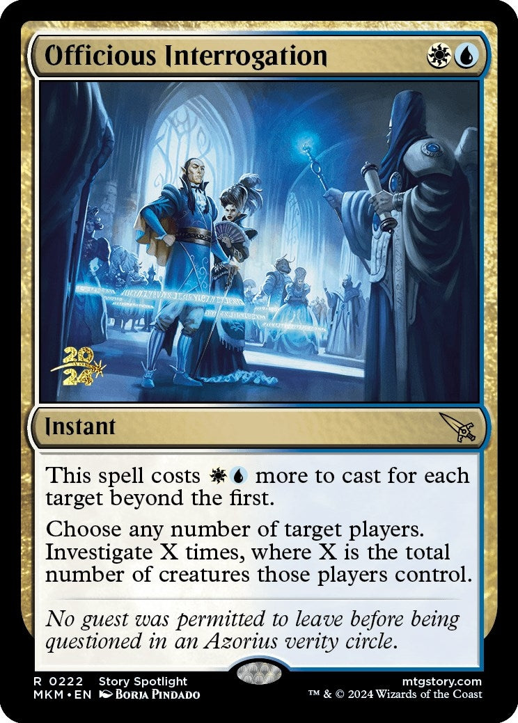 Image for Officious Interrogation (222) (PRE) - Magic: The Gathering