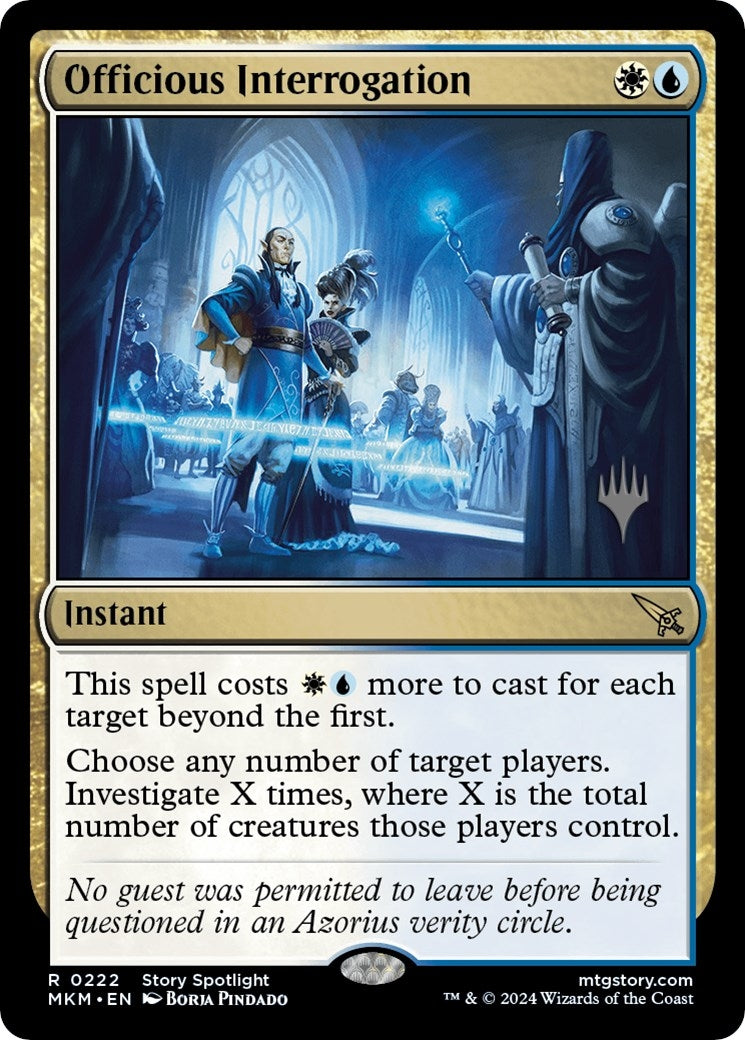 Image for Officious Interrogation (222) (PPMKM) - Magic: The Gathering