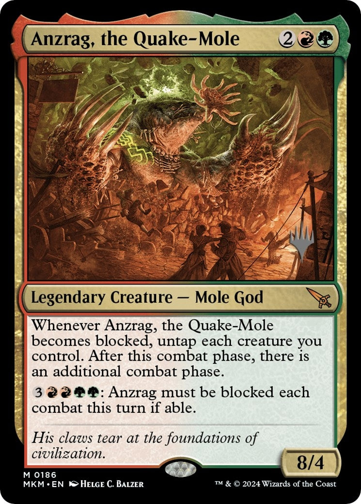 Image for Anzrag, the Quake-Mole (186) (PPMKM) - Magic: The Gathering