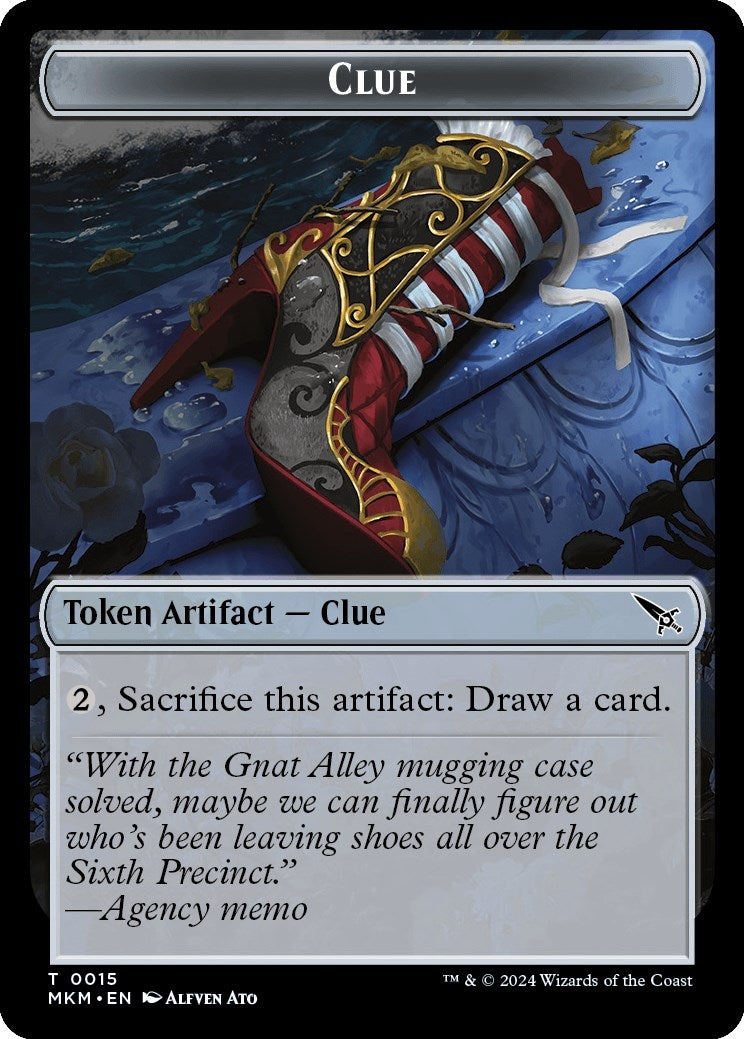 Image for Clue (0015) // A 0042 Double-Sided Token (15 // 42) (MKM) - Magic: The Gathering