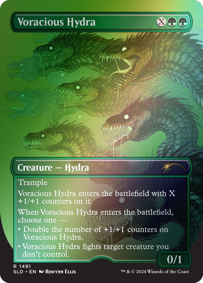 Image for Voracious Hydra (Rainbow Foil) (1491) (SLD) - Magic: The Gathering