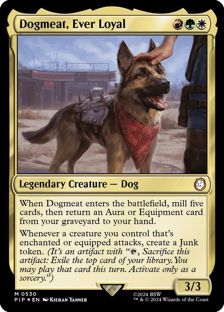 Image for Dogmeat, Ever Loyal (Surge Foil) (530) (PIP) - Magic: The Gathering