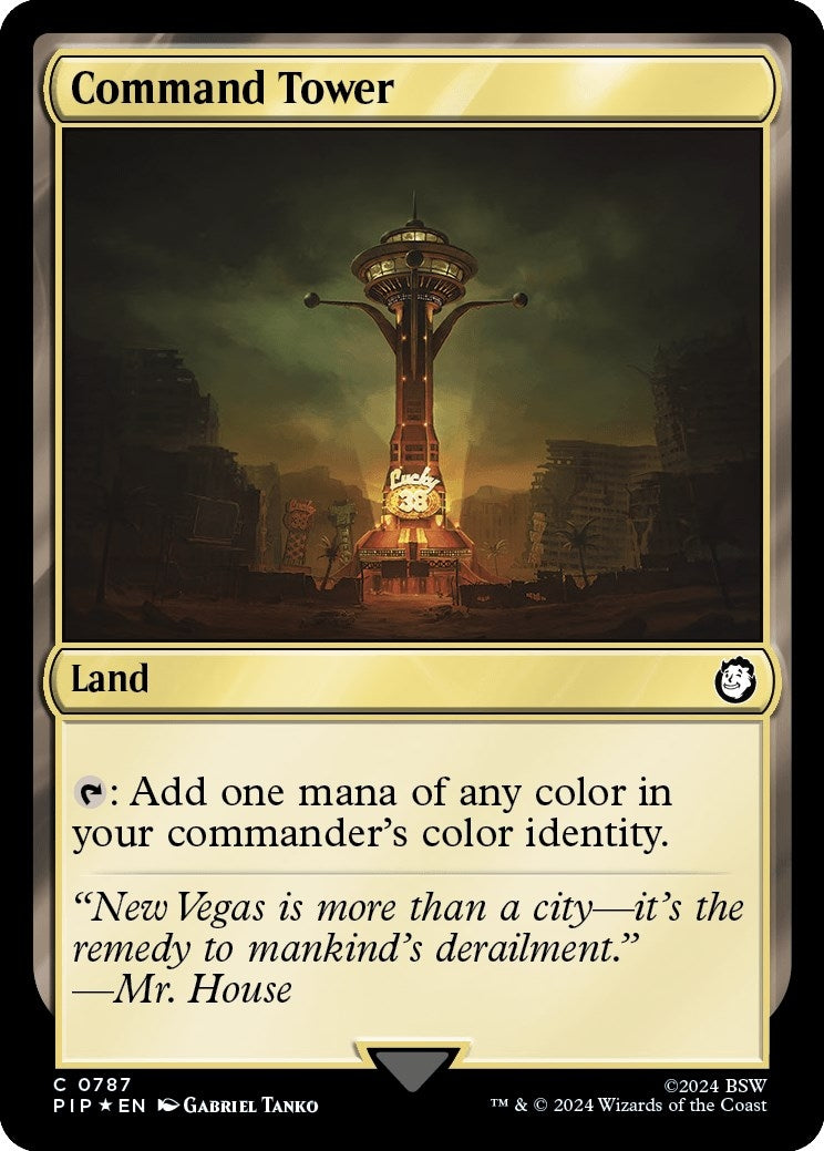 Image for Command Tower (Surge Foil) (787) (PIP) - Magic: The Gathering