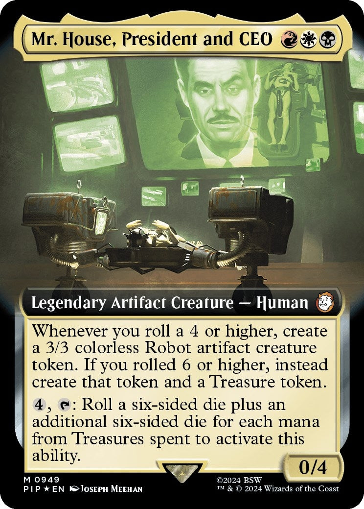 Image for Mr. House, President and CEO (Extended Art) (Surge Foil) (949) (PIP) - Magic: The Gathering