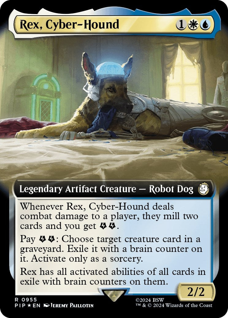 Image for Rex, Cyber-Hound (Extended Art) (Surge Foil) (955) (PIP) - Magic: The Gathering
