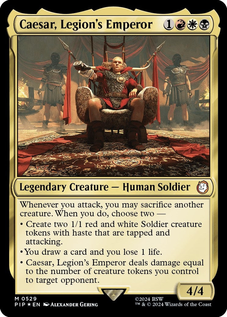 Image for Caesar, Legion's Emperor (Surge Foil) (529) (PIP) - Magic: The Gathering