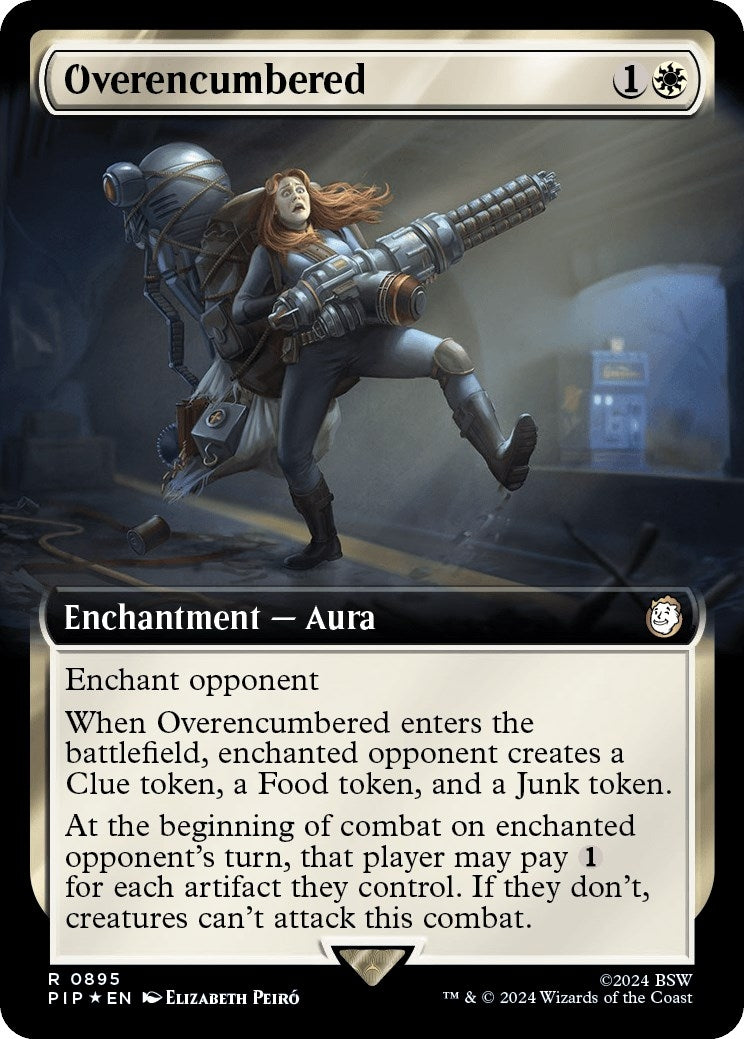 Image for Overencumbered (Extended Art) (Surge Foil) (895) (PIP) - Magic: The Gathering