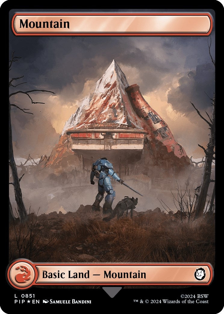 Image for Mountain (0851) (Surge Foil) (851) (PIP) - Magic: The Gathering