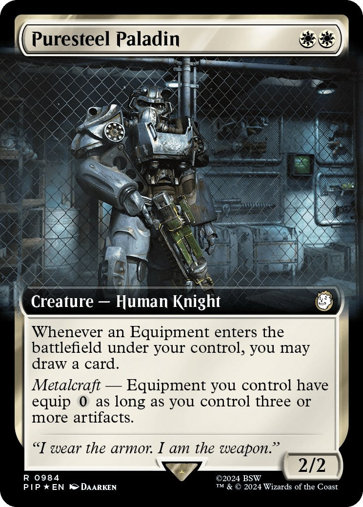 Image for Puresteel Paladin (Extended Art) (Surge Foil) (984) (PIP) - Magic: The Gathering