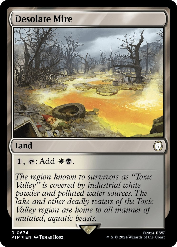 Image for Desolate Mire (Surge Foil) (674) (PIP) - Magic: The Gathering