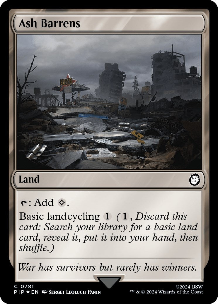 Image for Ash Barrens (Surge Foil) (781) (PIP) - Magic: The Gathering
